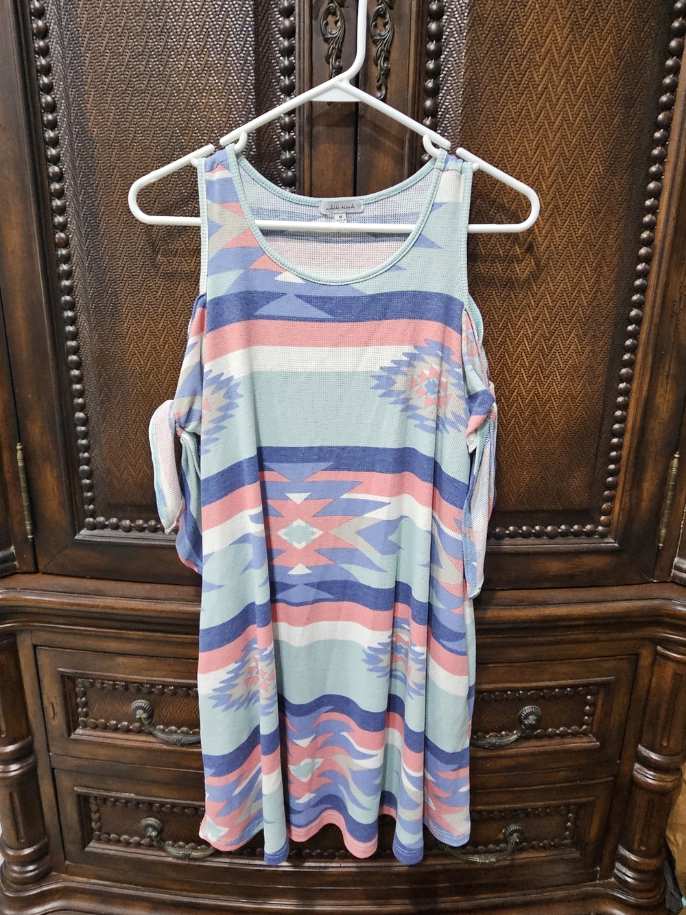 Cold-Shoulder Aztec Tank By White Birch